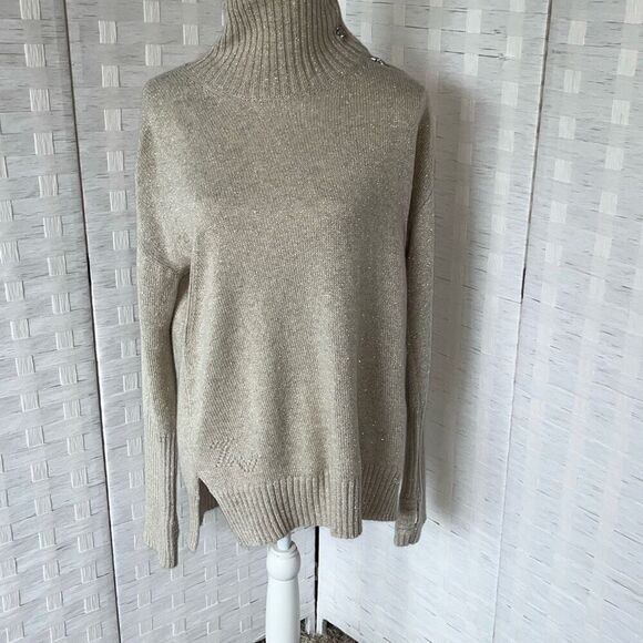 NWT Zadig & Voltaire Alma Bijoux Cashmere Sweater in Mastic Size XS - Picture 6 of 15